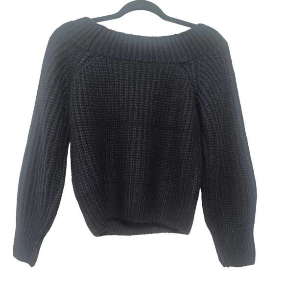 FOREVER 21 Scoop Neck Knit Sweater Black Size XS - Picture 2 of 2